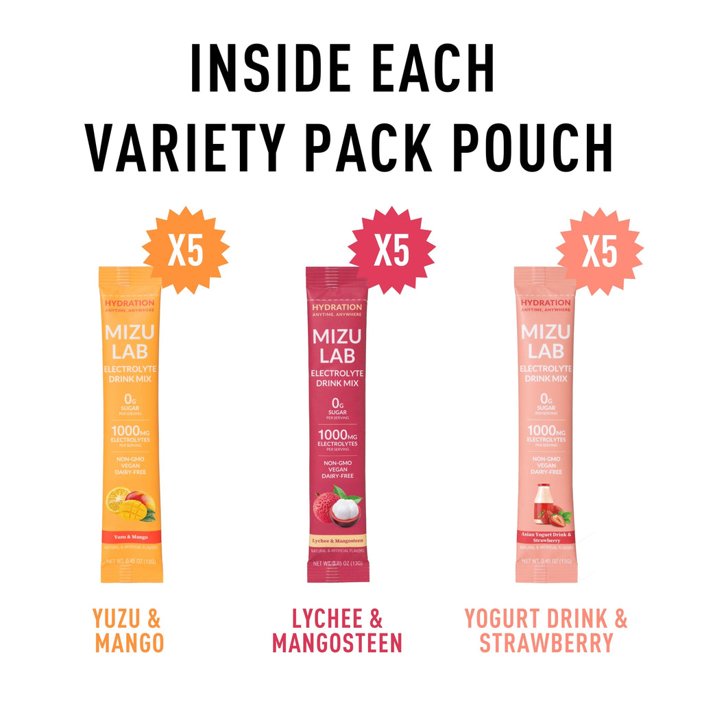 Mizu Lab Zero Sugar Electrolyte Variety Pack – Stay Hydrated on Every Road Trip