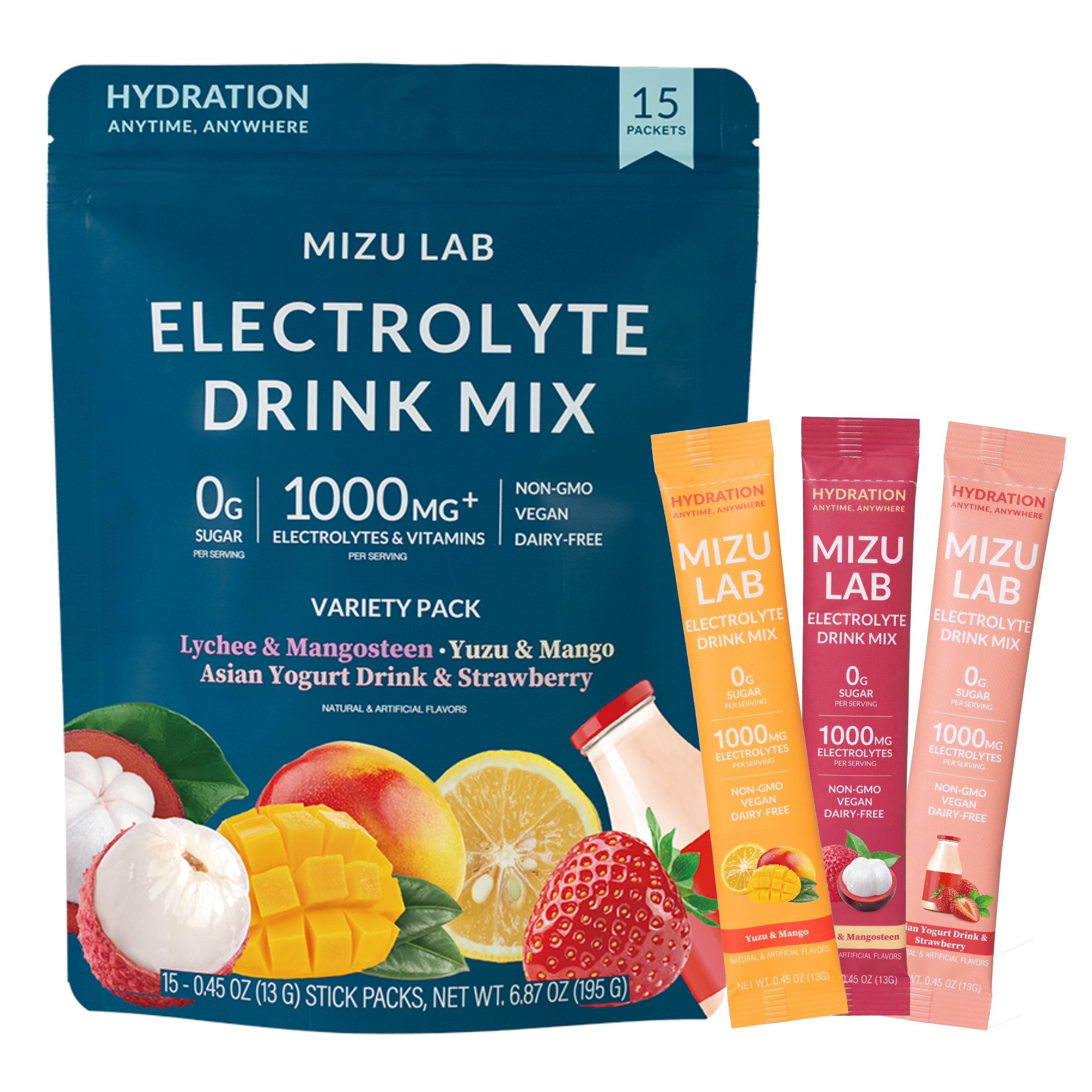 Mizu Lab Zero Sugar Electrolyte Variety Pack – Stay Hydrated on Every Road Trip