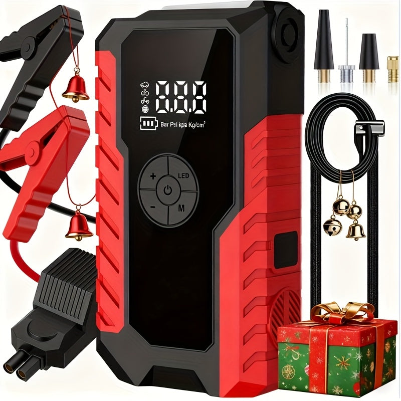 Portable 12V Jump Starter & Air Pump – Emergency Power for Your Car, Home & Family