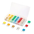 120-Piece Mini Blade Fuse Assortment – 7 Amp Ratings with Storage Box for Cars, Trucks, SUVs & RVs