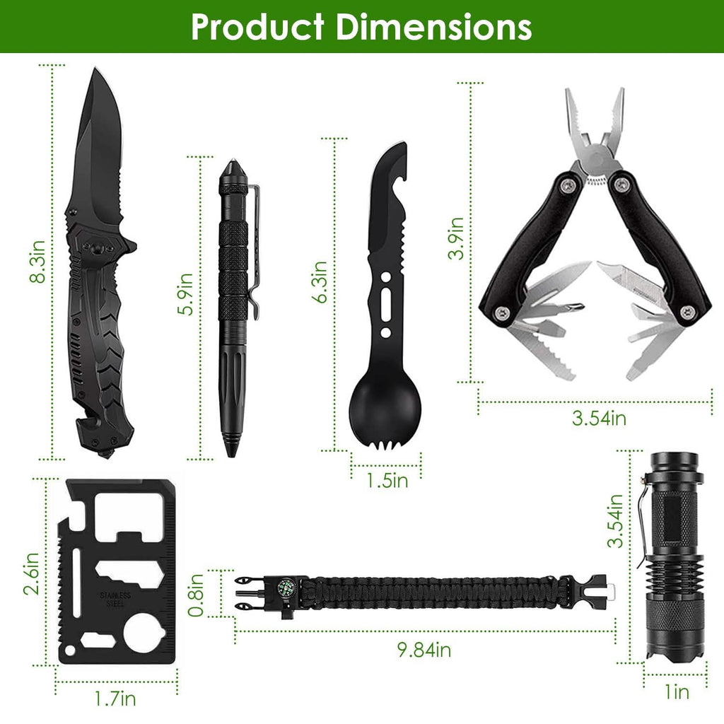47-Piece Family Emergency Survival Kit – Road Safety & EDC Gear with Carry Pouch