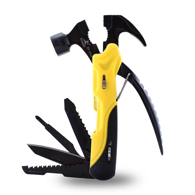 7-in-1 Multi Tool Outdoor Survival Knife – Chrome Vanadium, Foldaway Pliers, Screwdriver & More | Camping, Road Trips & Emergency Kits