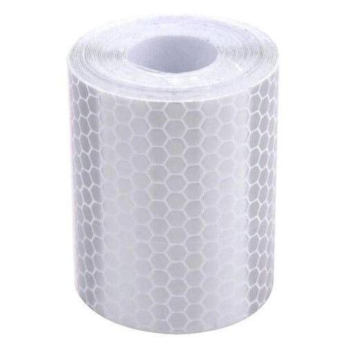 5cm*100cm Car Reflective Tape Safety Warning Car Decoration Waterproof White Silver Red Reflective Tape Sticker Reflector Protective Tape Strip Film Auto Motorcycle Sticker Reflective Tape for Trailer Car Truck Reflectors