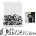 60-Piece Stainless Steel Hose Clamp Set – Adjustable Worm Gear Clamps for Car, RV & Home Repairs