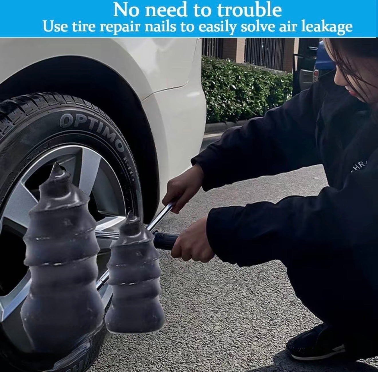 TireFix Rubber Nail Tire Repair Kit – Instant Puncture Fix for Cars, Trucks & Motorcycles