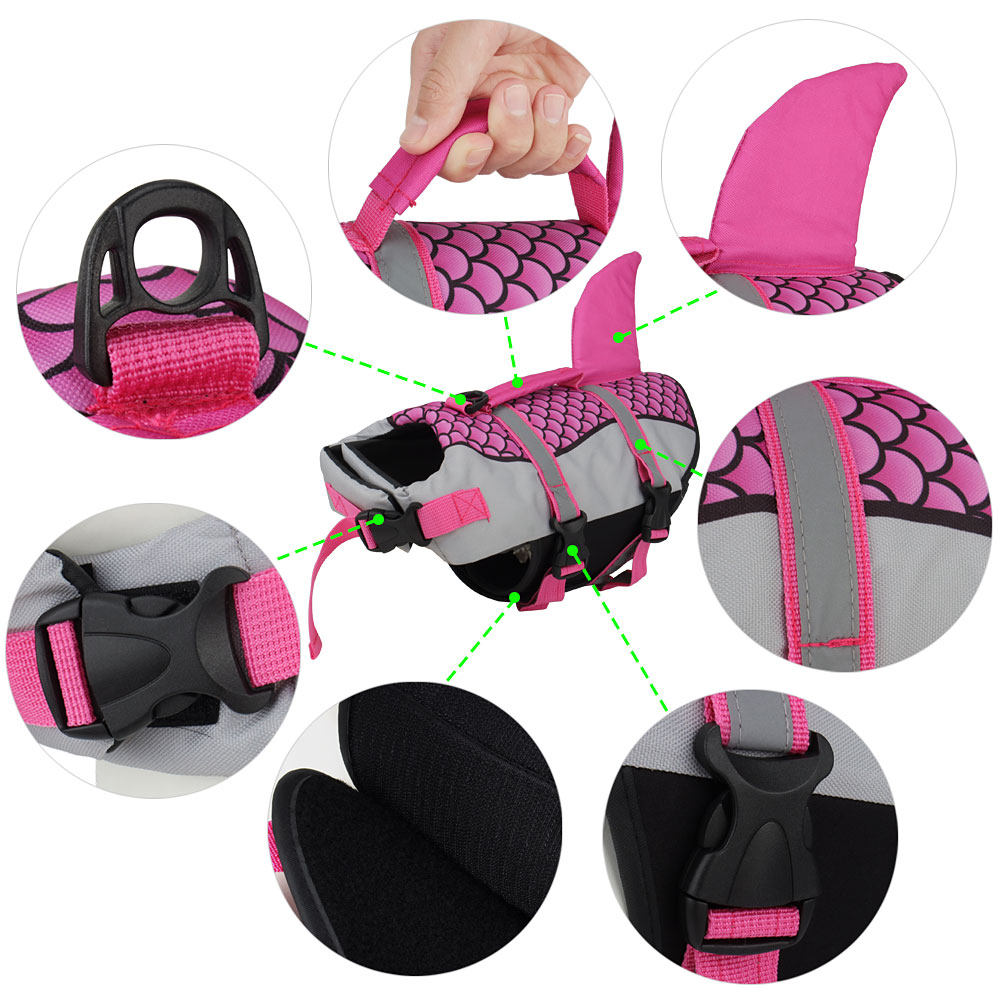 Dog Life Jacket Vest – High Buoyancy EPE Float, Rescue Handle, Leash Ring | Pet Water Safety for Swimming, Boating & Family Adventures
