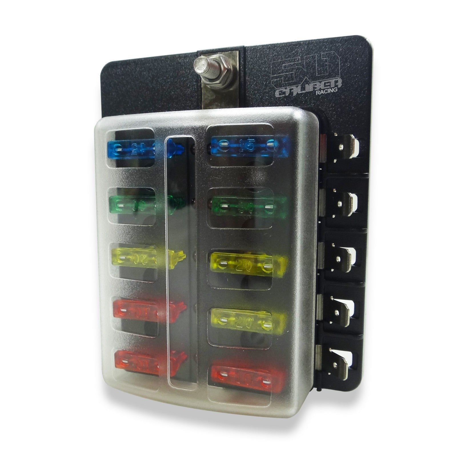 10-Way Blade Fuse Box with LED Indicators – Universal 12V/24V Circuit Distribution Block | Cars, Trucks, Boats, RVs & Off-Road Vehicles