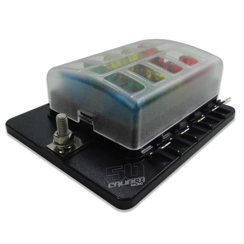 10-Way Blade Fuse Box with LED Indicators – Universal 12V/24V Circuit Distribution Block | Cars, Trucks, Boats, RVs & Off-Road Vehicles