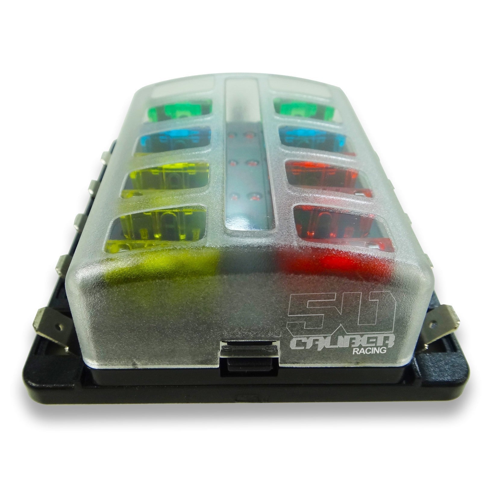 10-Way Blade Fuse Box with LED Indicators – Universal 12V/24V Circuit Distribution Block | Cars, Trucks, Boats, RVs & Off-Road Vehicles