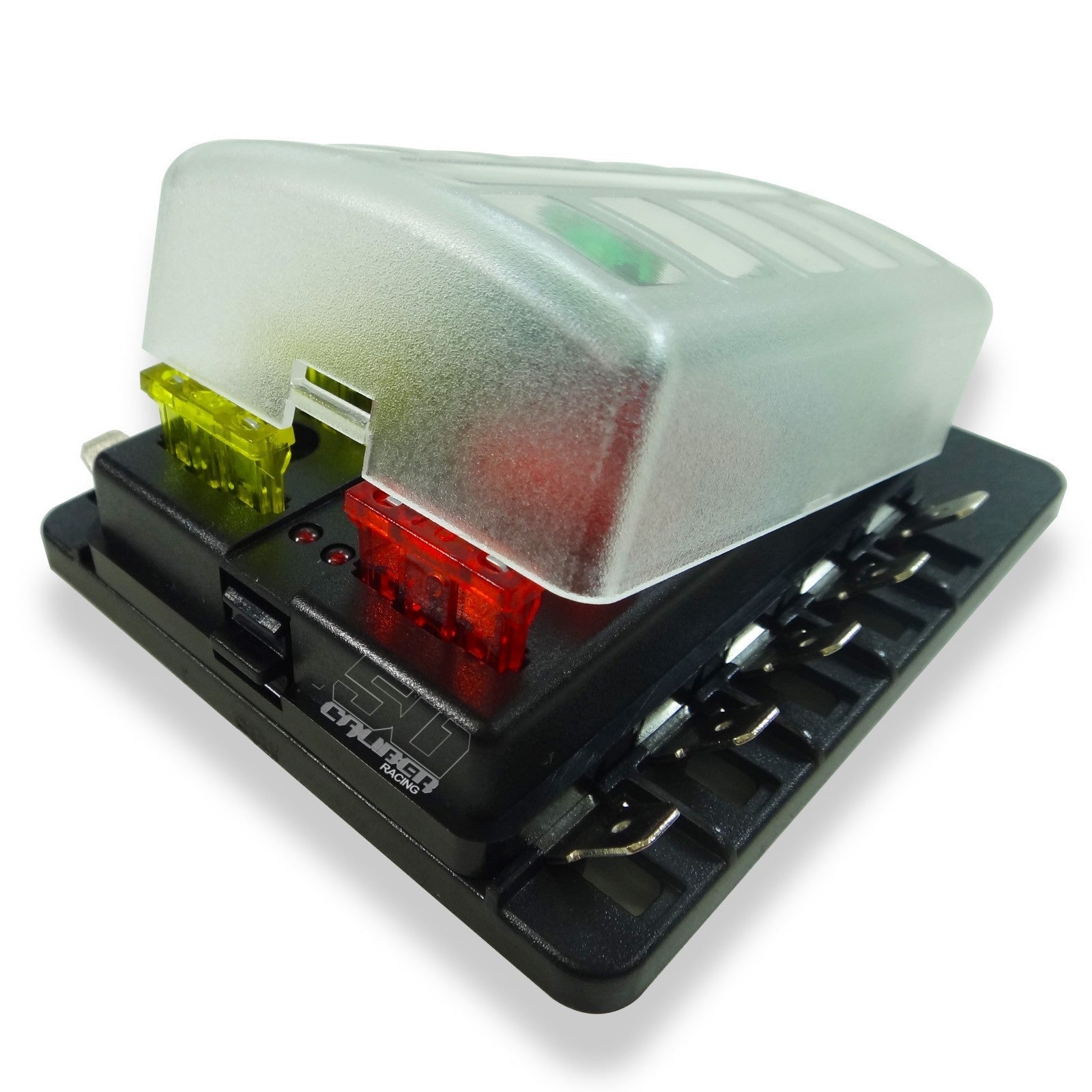 10-Way Blade Fuse Box with LED Indicators – Universal 12V/24V Circuit Distribution Block | Cars, Trucks, Boats, RVs & Off-Road Vehicles
