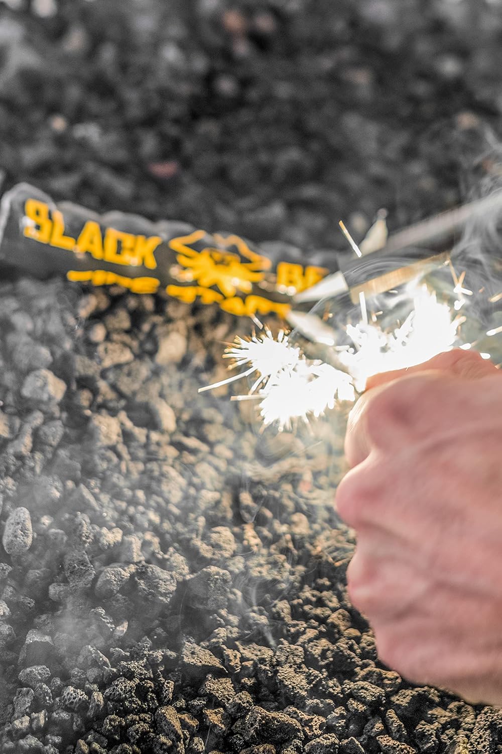 Black Beard Ferro Rod Fire Starter – Emergency Fire Starting for Camping, Car & Family Survival Kits