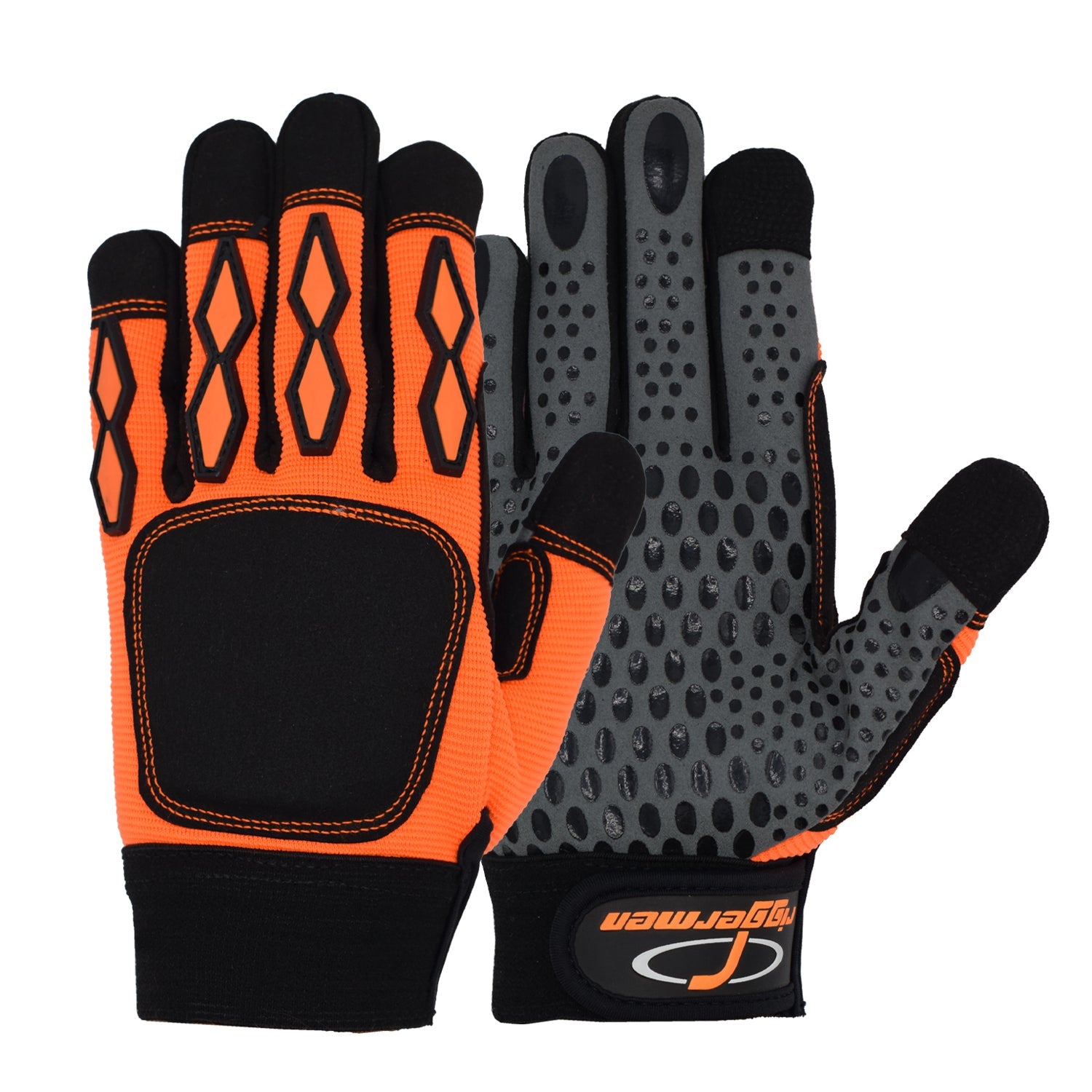 Riggermen Men's Heavy-Duty Work Gloves – Touchscreen-Compatible Safety Gloves for Road Trips, Repairs & Outdoor Adventures