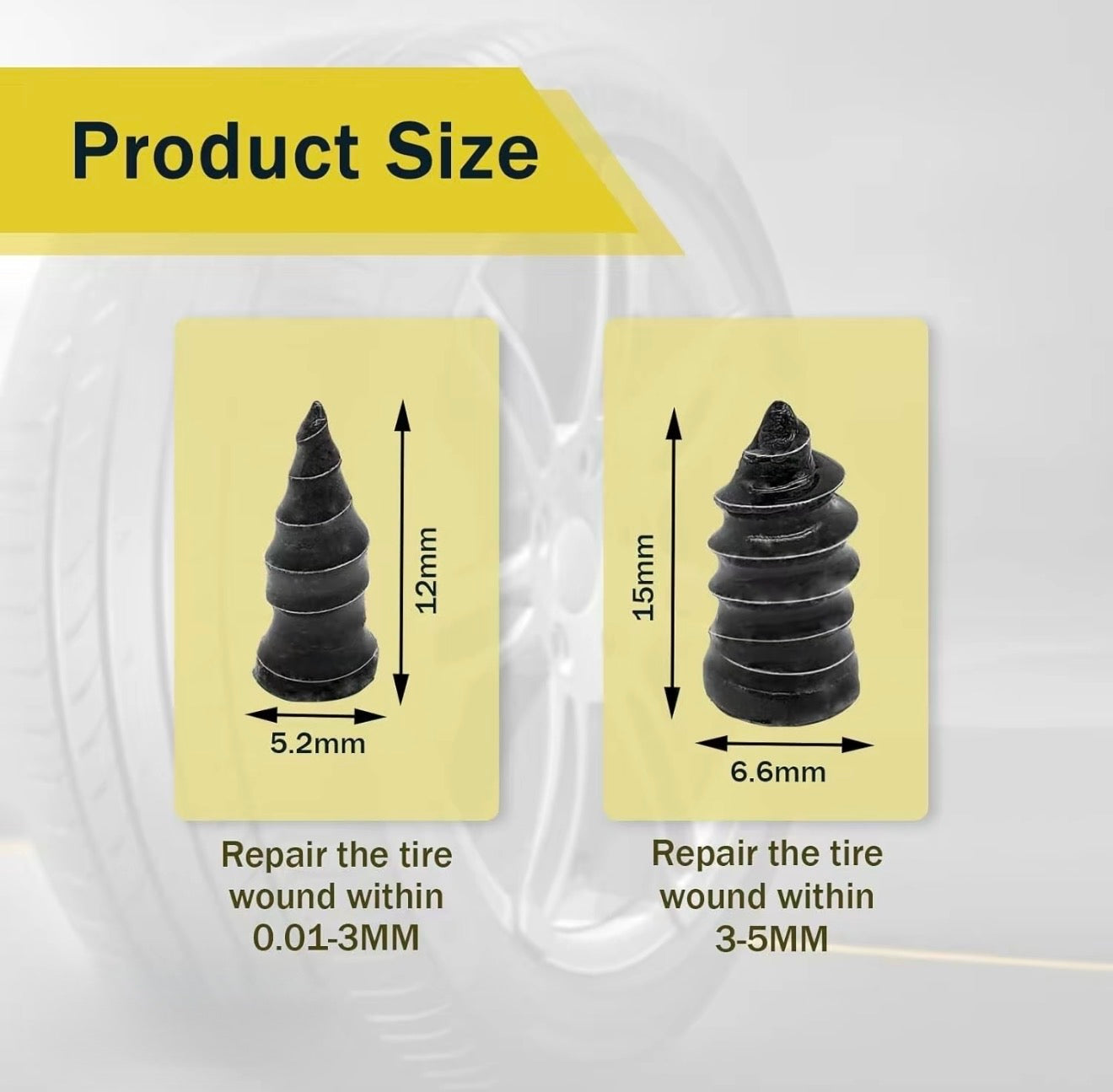 TireFix Rubber Nail Tire Repair Kit – Instant Puncture Fix for Cars, Trucks & Motorcycles