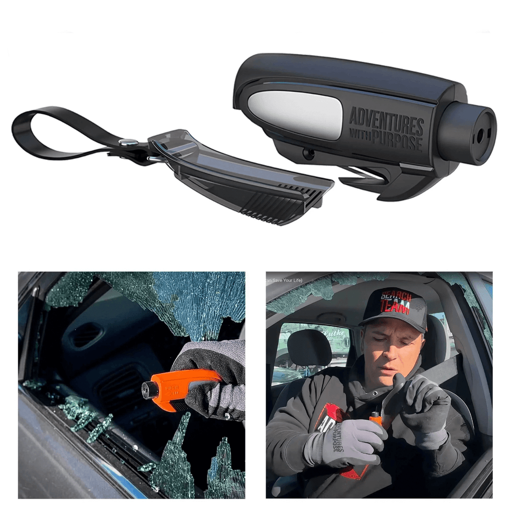 2-in-1 Emergency Window Breaker & Seatbelt Cutter – Essential Escape Tool for Every Family Vehicle