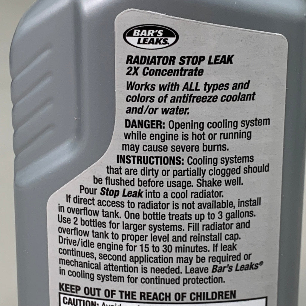 Bar's Leaks Radiator Stop Leak 2X Concentrate – 6-Pack | Emergency Coolant Sealer for Family Road Trips