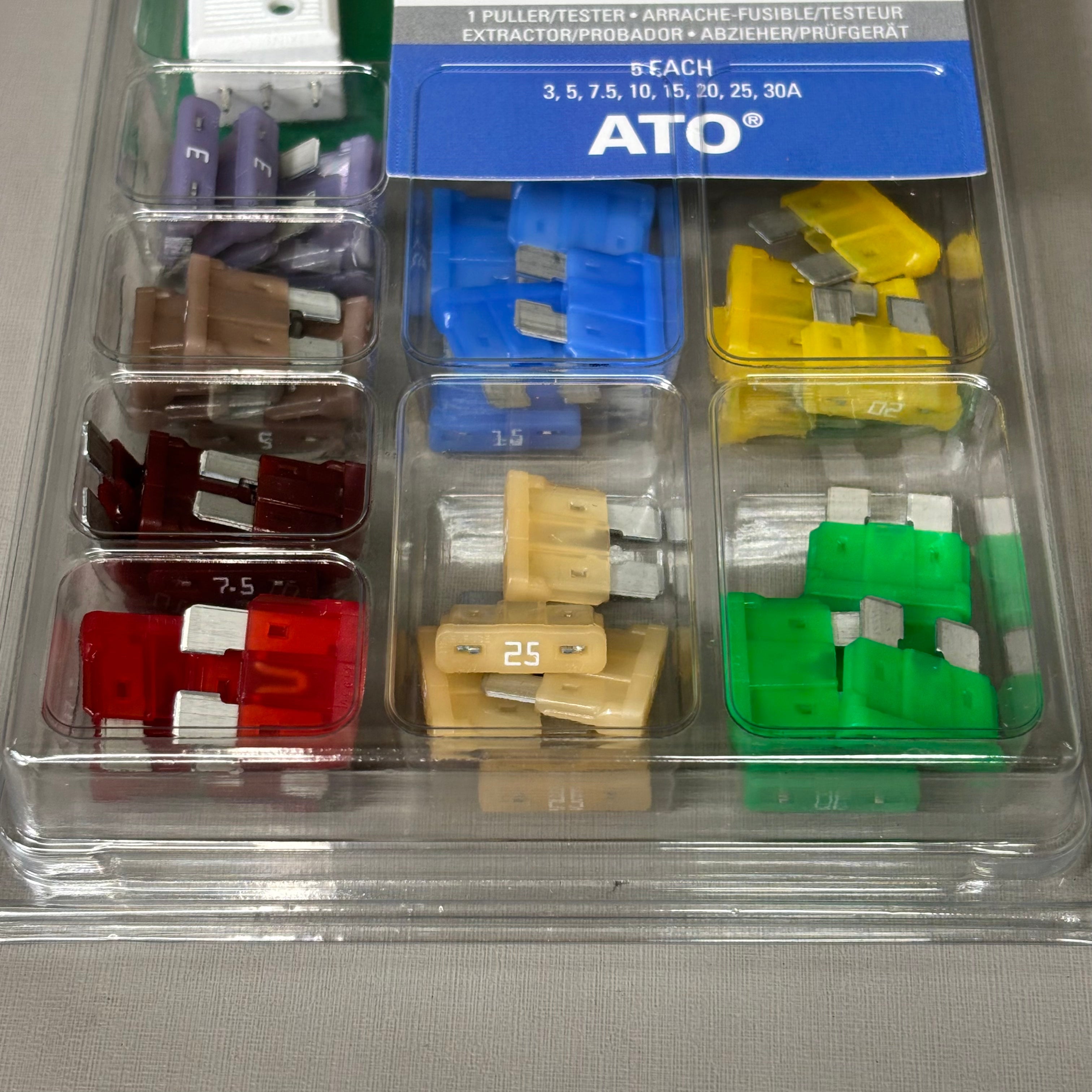 Littelfuse 40-Piece ATO Fuse Assortment – Multi-Amp Car Fuse Kit for Roadside Electrical Repairs