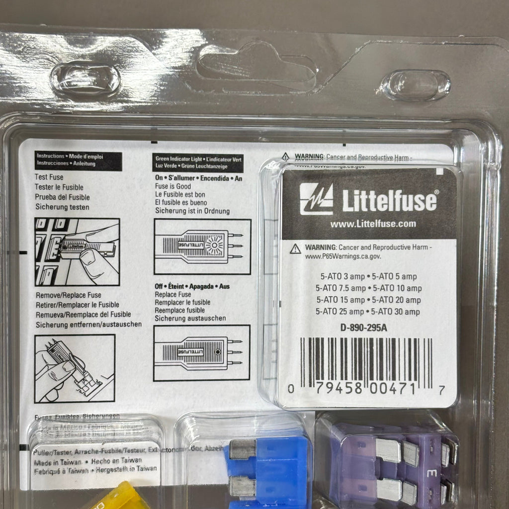 Littelfuse 40-Piece ATO Fuse Assortment – Multi-Amp Car Fuse Kit for Roadside Electrical Repairs