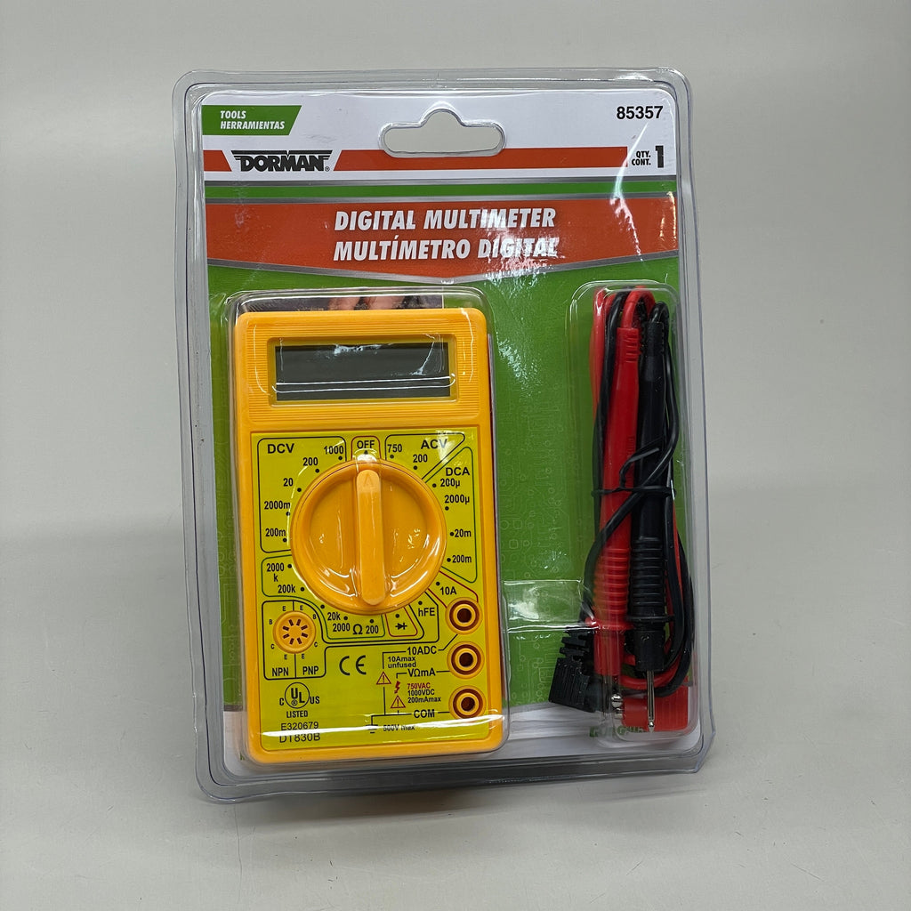 DORMAN Digital Multimeter – UL-Rated Safety Tool for Family Road Trips & Home Emergencies