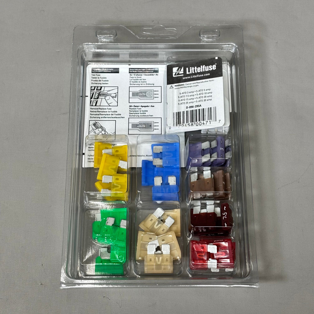 Littelfuse 40-Piece ATO Fuse Assortment – Multi-Amp Car Fuse Kit for Roadside Electrical Repairs