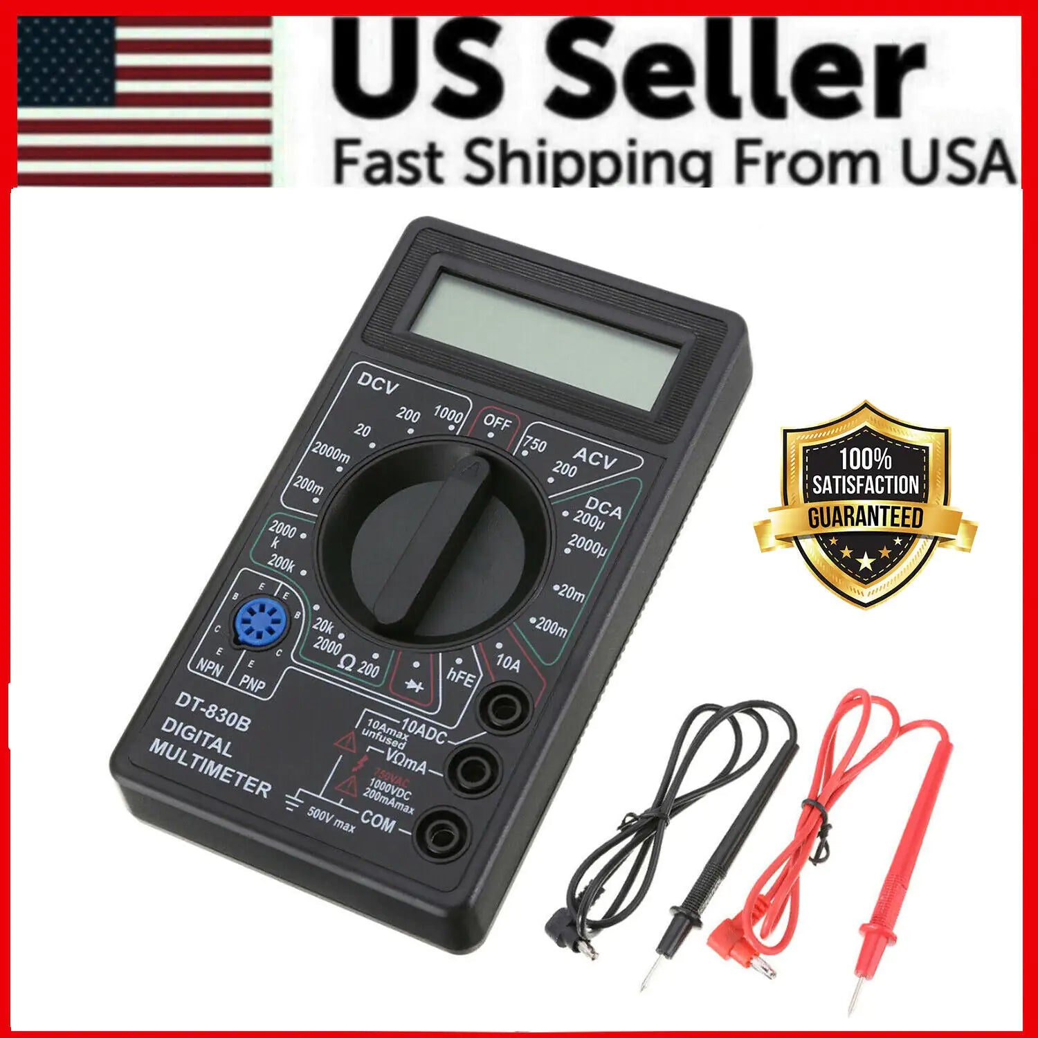 7-Function Digital Multimeter – Essential Electrical Safety Tool for Family Road Trips & Home