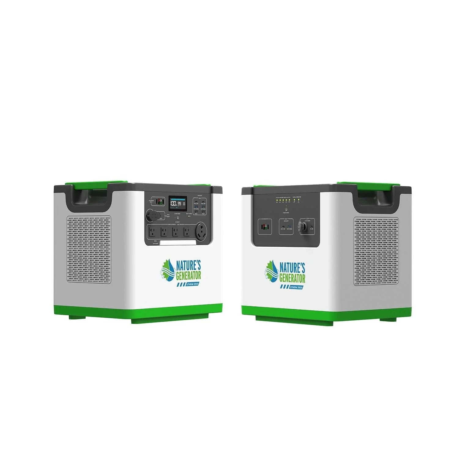 Nature's Generator Lithium 3600 Power Station – 3600W Pure Sine Wave, LiFePO₄ Battery, Solar Ready | Home Backup, Off-Grid & Family Emergency Power