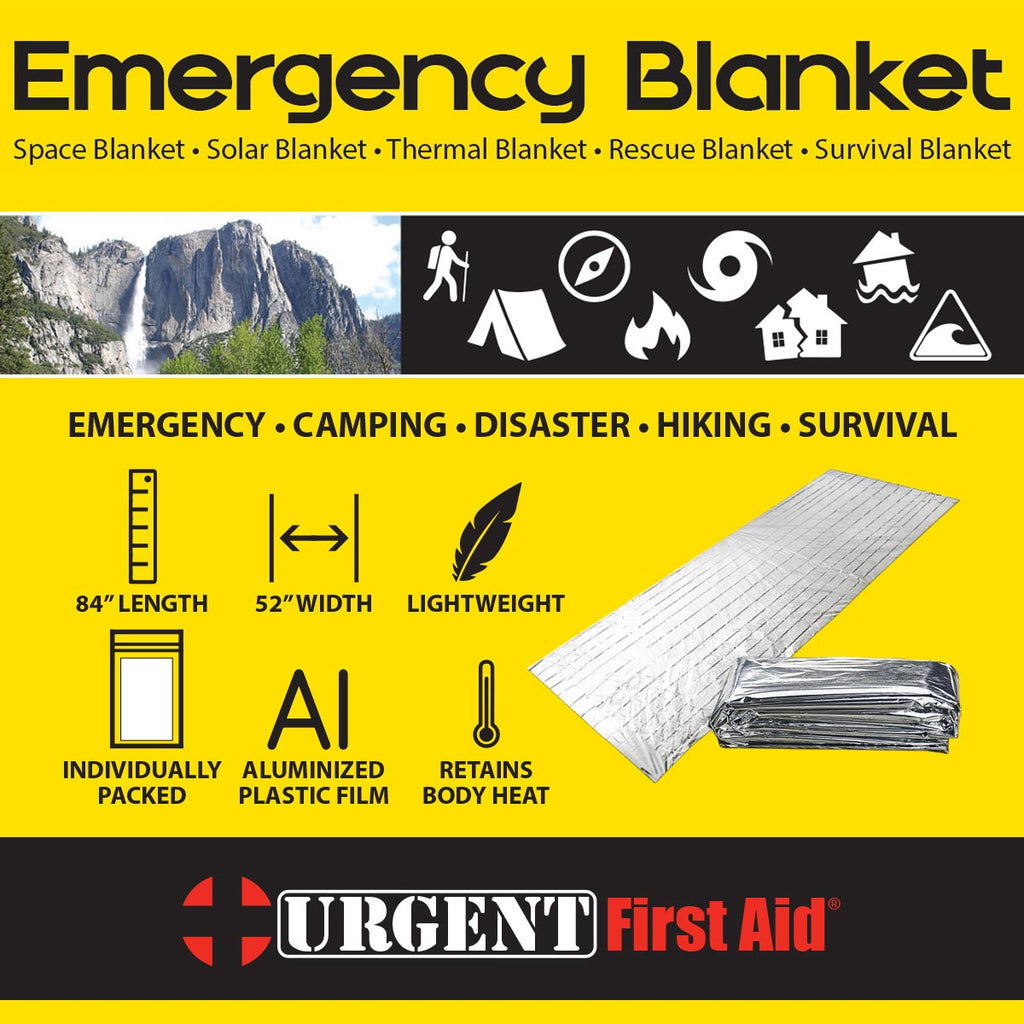 Emergency Mylar Space Blanket – Reflects 90% Body Heat | Family Survival & Roadside Kit Essential