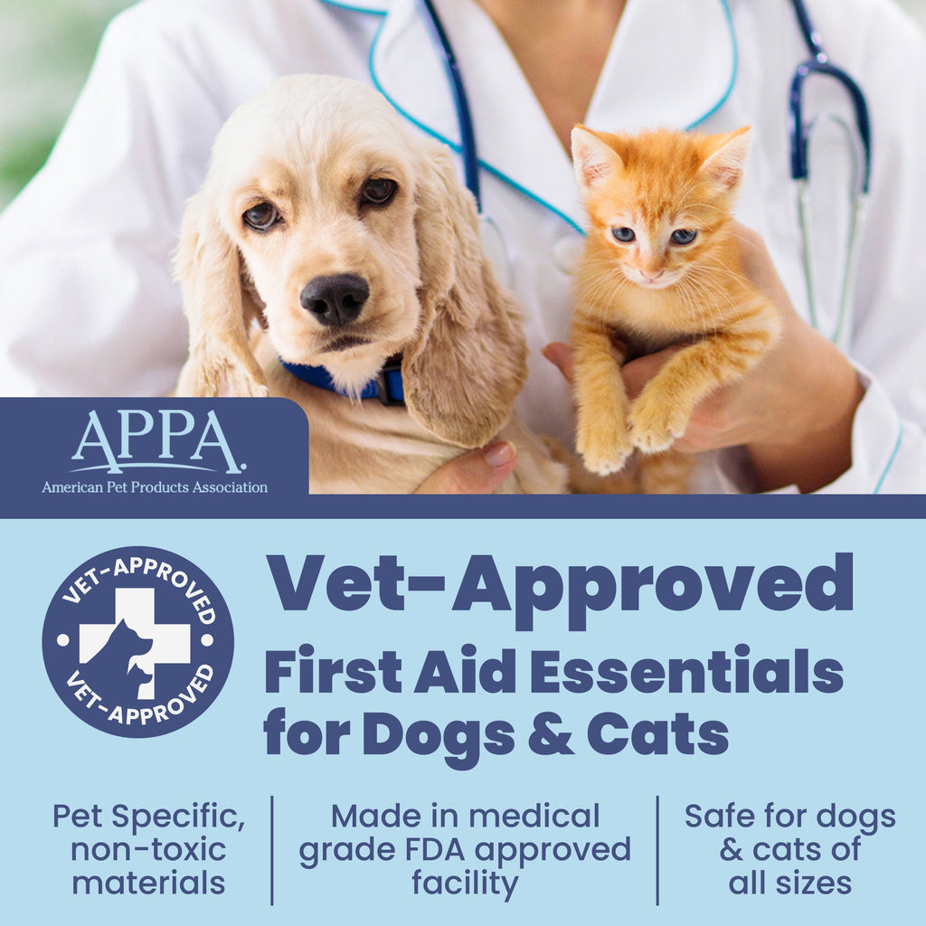 Pet First Aid Kit for Dogs & Cats – Vet-Approved, Field-Tested Essentials with First Aid Guide | Hiking, Camping, Road Trips & Emergency Preparedness