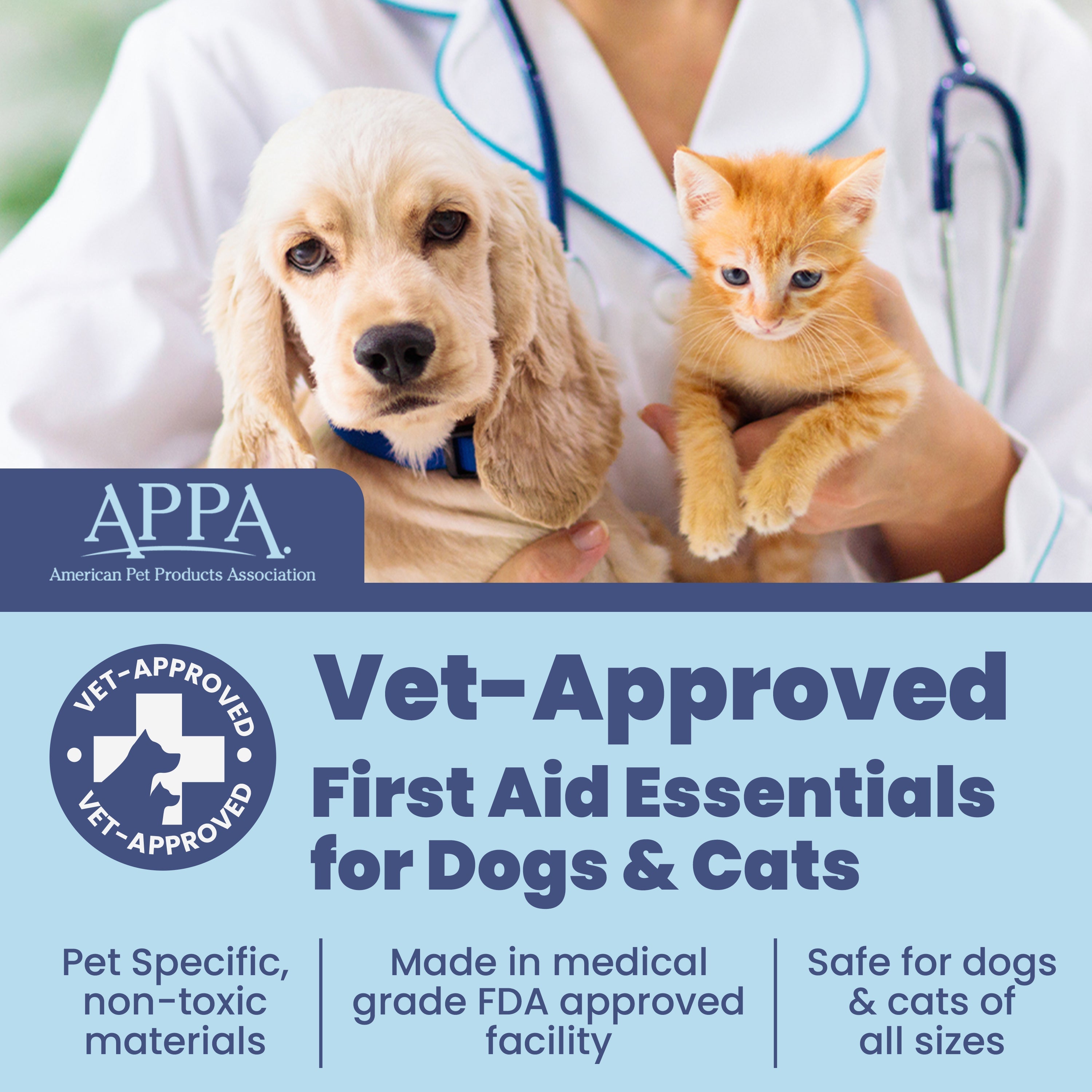 Pet First Aid Kit for Dogs & Cats – Vet-Approved, Field-Tested Essentials with First Aid Guide | Hiking, Camping, Road Trips & Emergency Preparedness