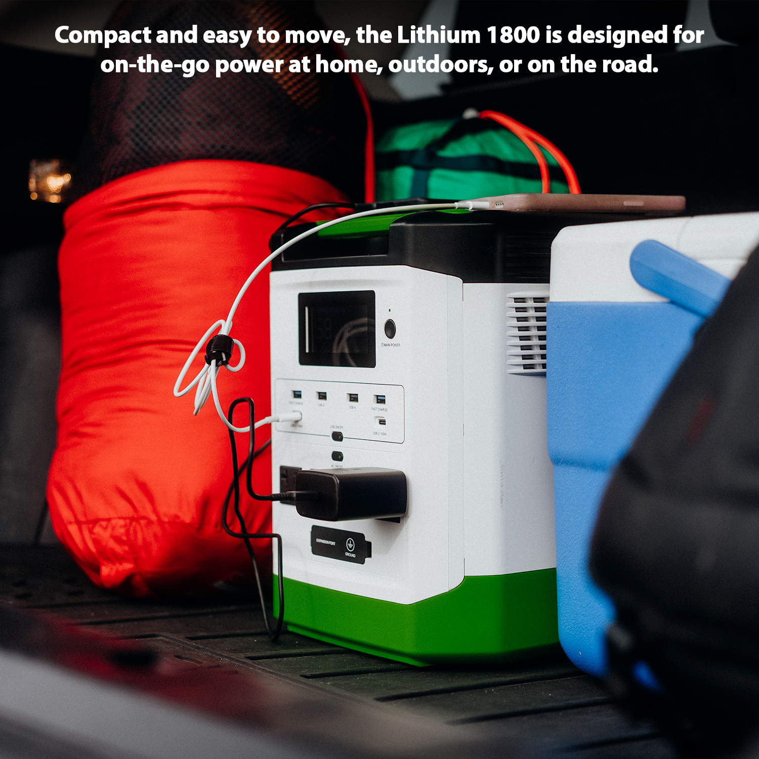 Nature's Generator Lithium 1800 Solar Generator – 1800W Pure Sine Wave, LiFePO₄ Battery, Solar Panel Included | Home Backup, RV & Family Emergency Power
