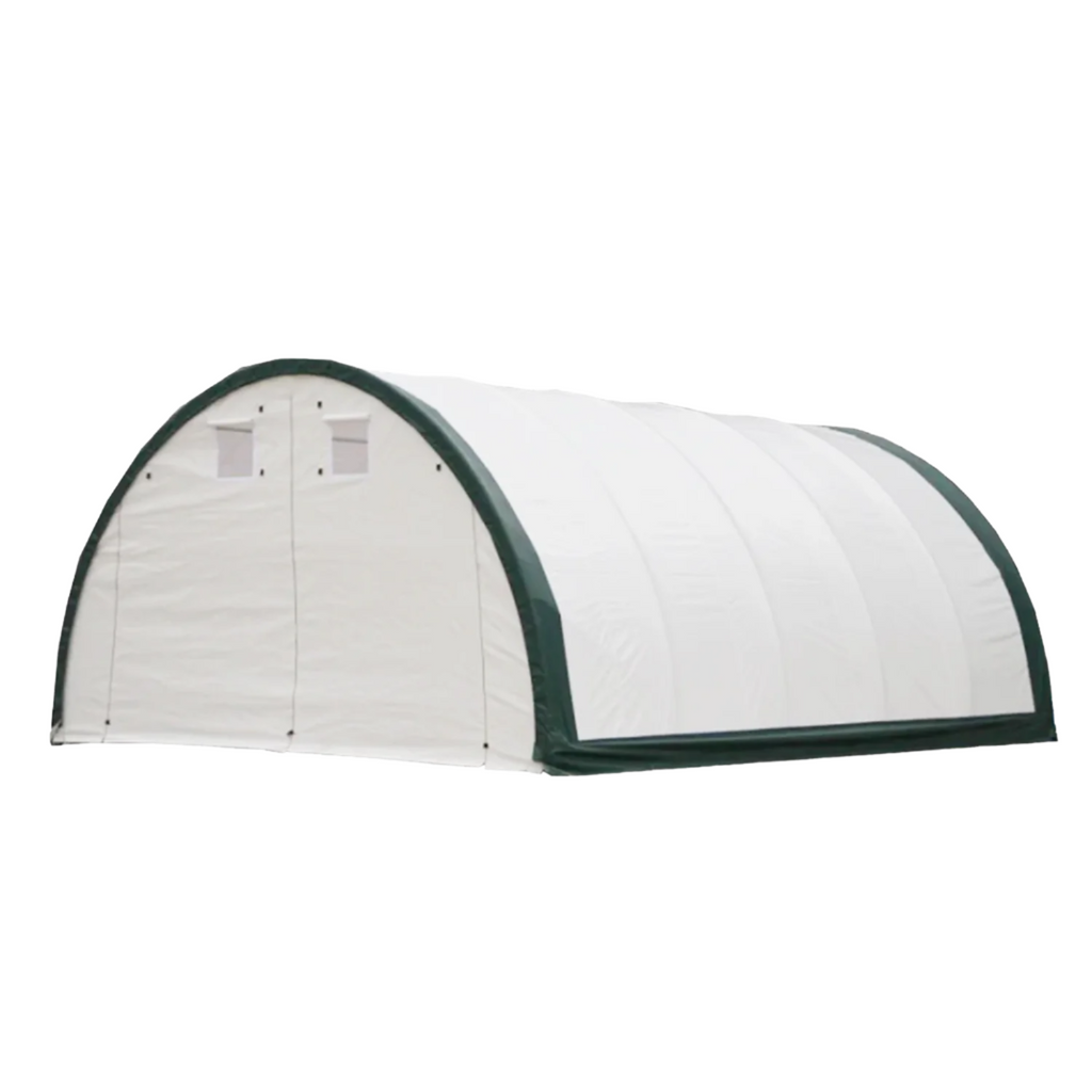 20'x30'x12' Single Truss Arch Storage Shelter – Heavy-Duty PE or PVC Cover | Vehicle, Equipment & Emergency Supply Storage