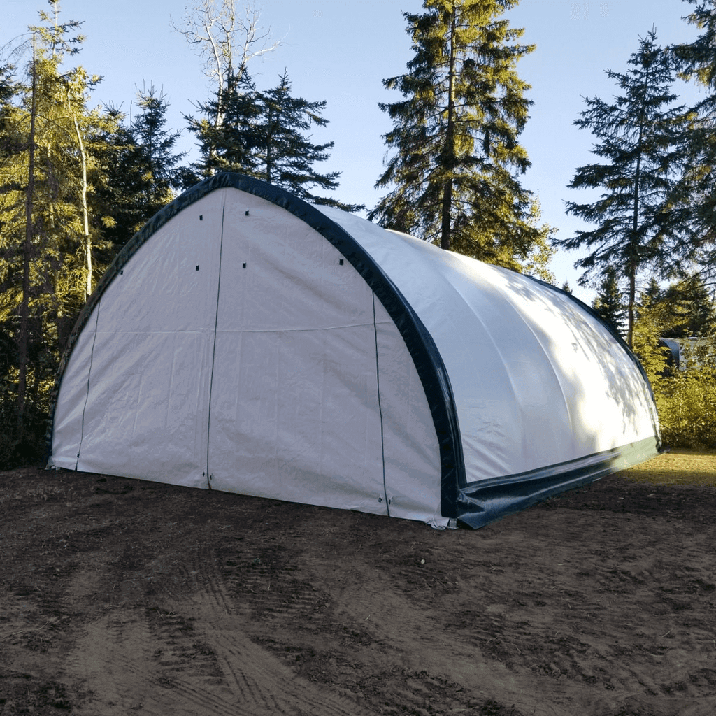 20'x30'x12' Single Truss Arch Storage Shelter – Heavy-Duty PE or PVC Cover | Vehicle, Equipment & Emergency Supply Storage