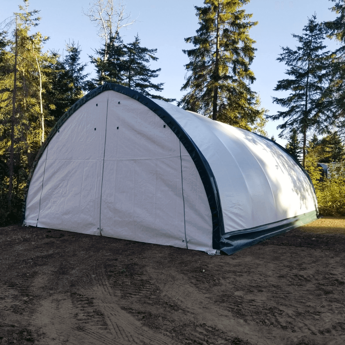20'x30'x12' Single Truss Arch Storage Shelter – Heavy-Duty PE or PVC Cover | Vehicle, Equipment & Emergency Supply Storage