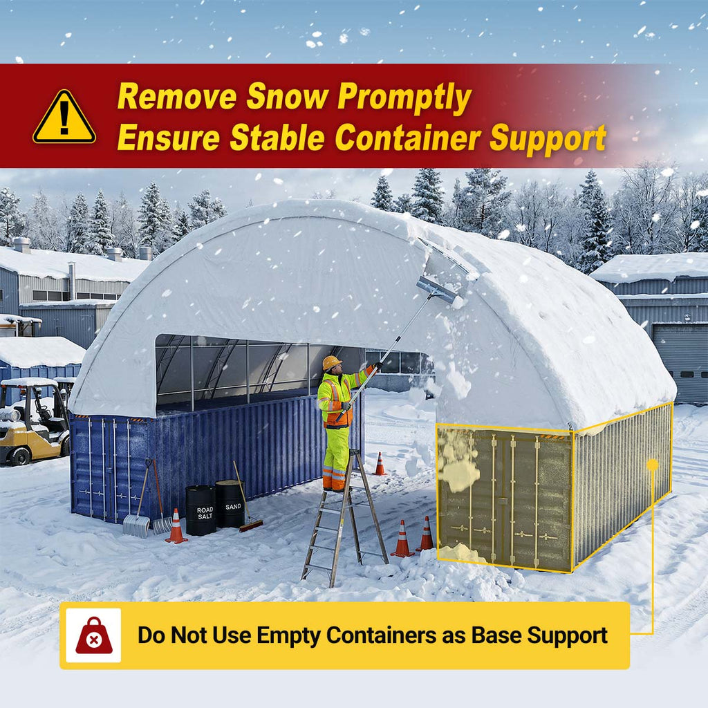 60'x40'x20' Double Truss Shipping Container Canopy Shelter – 22oz PVC, Wind & Snow Rated | Industrial, Agricultural & Large-Scale Storage