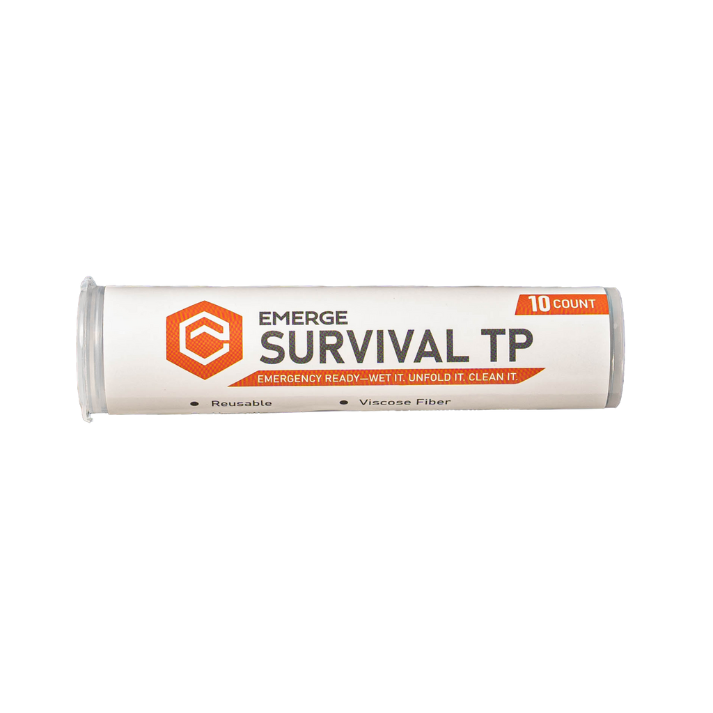 Emerge Survival Toilet Paper Tablets – Compact Biodegradable Wipes, Expands with Water | Camping, Emergency Kits & Go-Bags