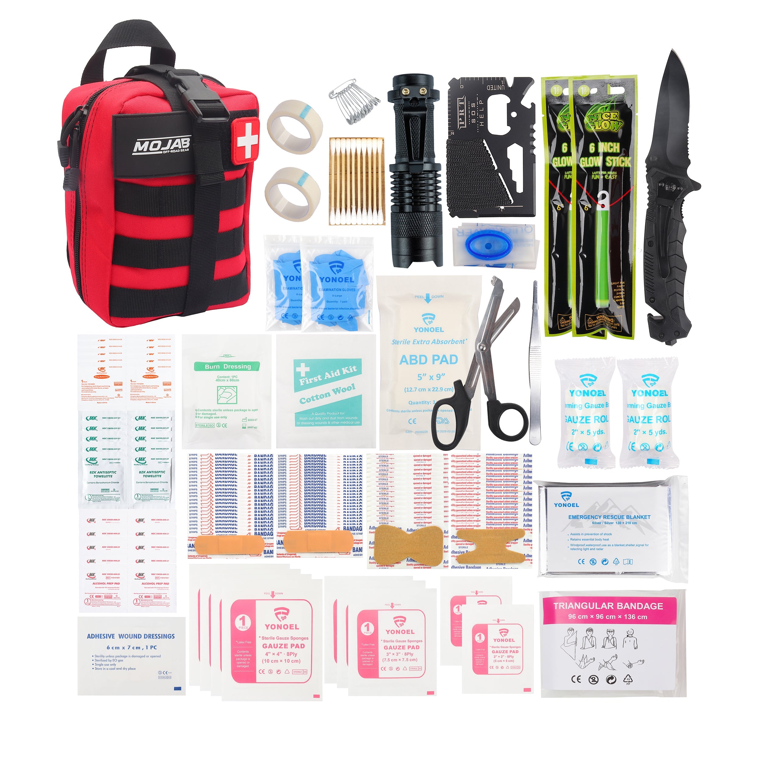151-Piece First Aid Kit by Mojab Offroad – Essential Emergency Care for Car, Home & Family