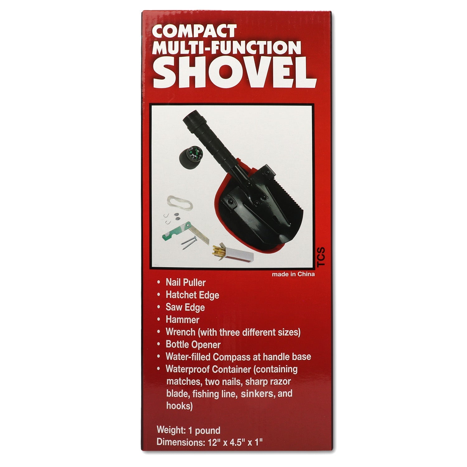Compact Folding Survival Shovel – Multi-Function Tool with Compass & Survival Kit for Camping, Off-Road & Emergency Preparedness