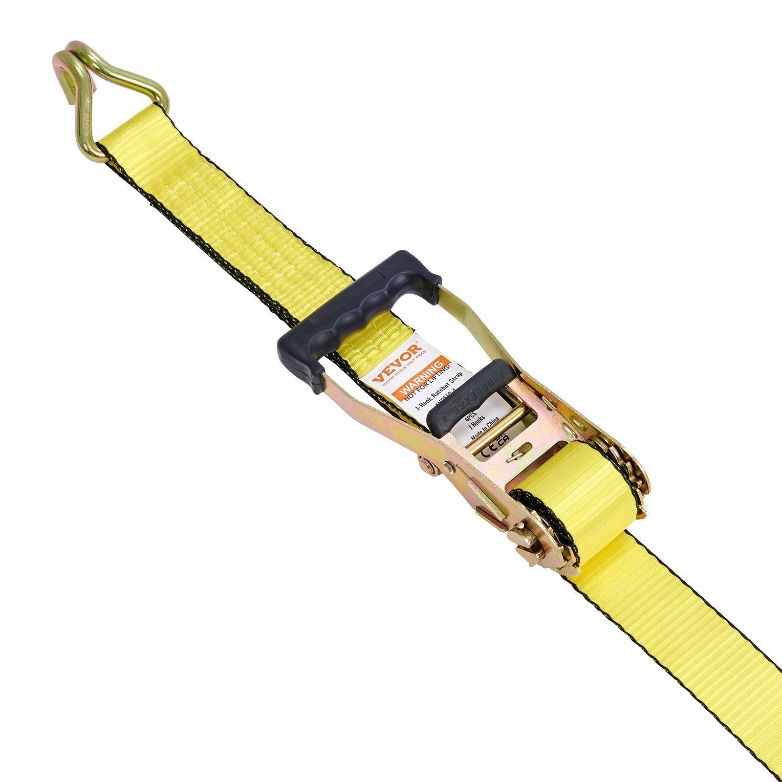 Ratchet Tie-Down Straps 4-Pack – 5,000 lb Break Strength | Secure Cargo for Family Road Trips, Moving & Hauling