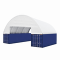 60'x40'x20' Double Truss Shipping Container Canopy Shelter – 22oz PVC, Wind & Snow Rated | Industrial, Agricultural & Large-Scale Storage
