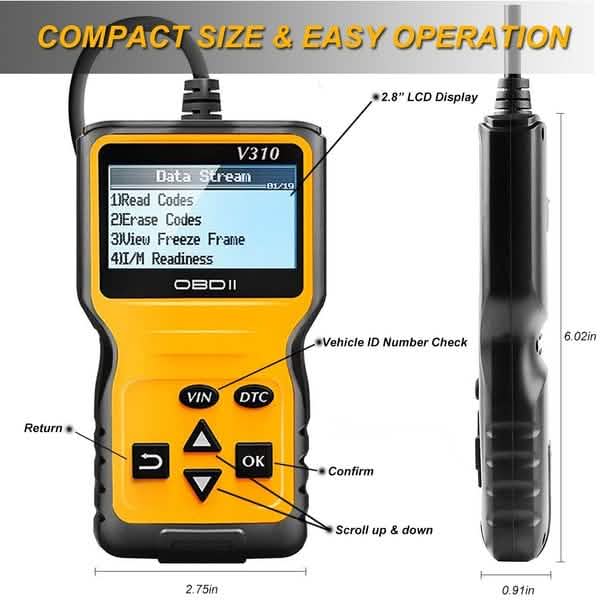 OBD2 Car Diagnostic Scanner – Read & Clear Engine Codes Before They Strand Your Family