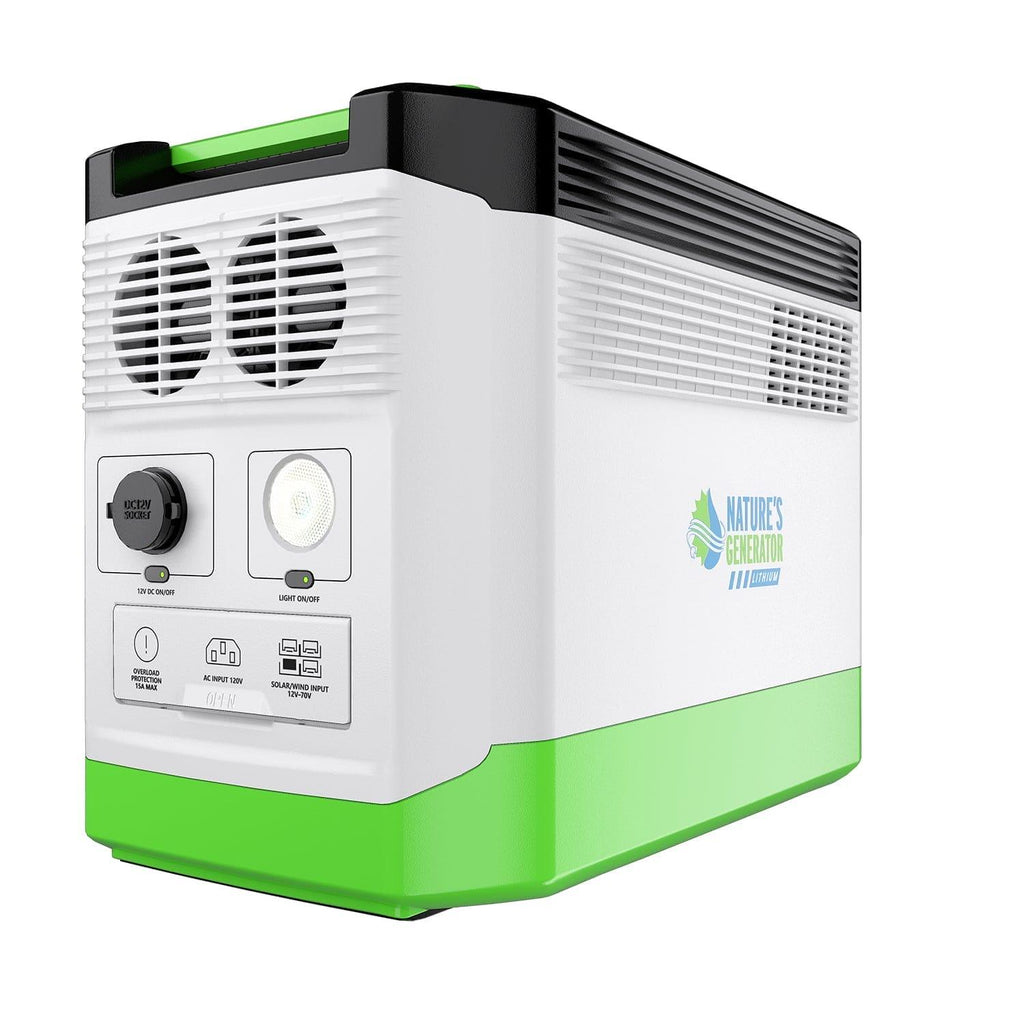 Nature's Generator Lithium 1800 Solar Generator – 1800W Pure Sine Wave, LiFePO₄ Battery, Solar Panel Included | Home Backup, RV & Family Emergency Power