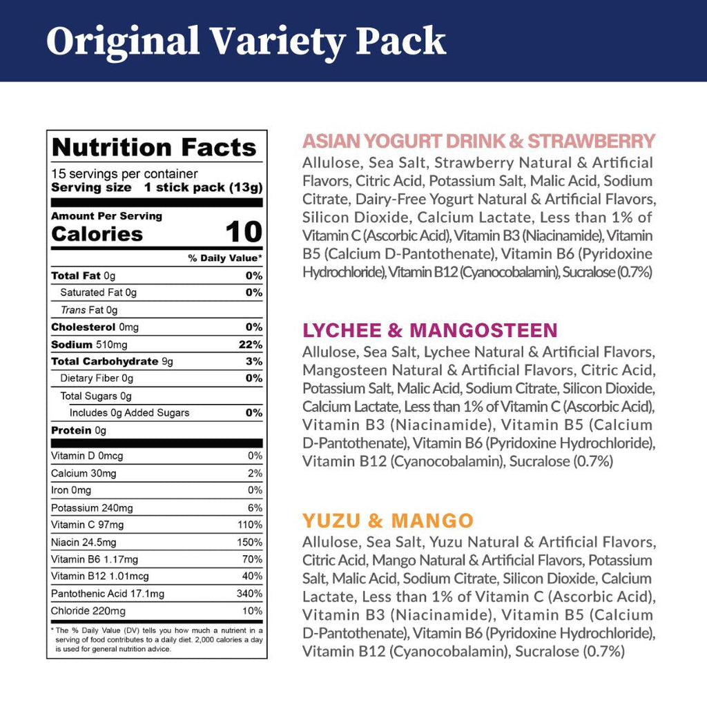 Mizu Lab Zero Sugar Electrolyte Variety Pack – Stay Hydrated on Every Road Trip