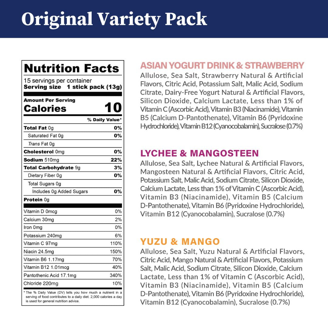 Mizu Lab Zero Sugar Electrolyte Variety Pack – Stay Hydrated on Every Road Trip