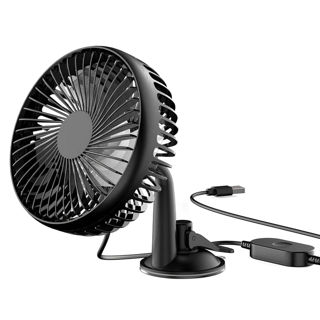 Portable 360° Car Cooling Fan – USB-Powered Comfort & Safety for the Whole Family on the Road