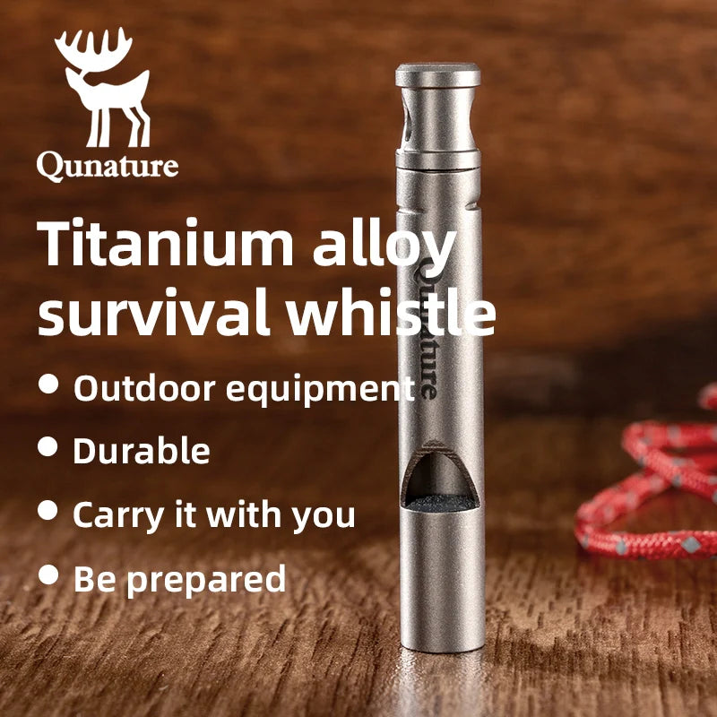 Titanium Survival Whistle – 120dB Emergency Signal for Road Trips, Hiking & Outdoor Safety