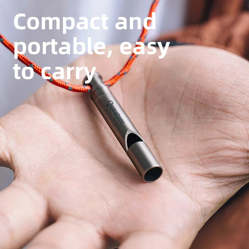 Titanium Survival Whistle – 120dB Emergency Signal for Road Trips, Hiking & Outdoor Safety