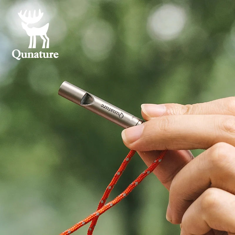Titanium Survival Whistle – 120dB Emergency Signal for Road Trips, Hiking & Outdoor Safety