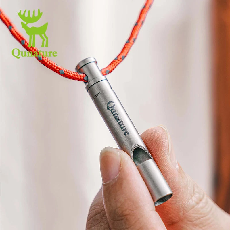 Titanium Survival Whistle – 120dB Emergency Signal for Road Trips, Hiking & Outdoor Safety