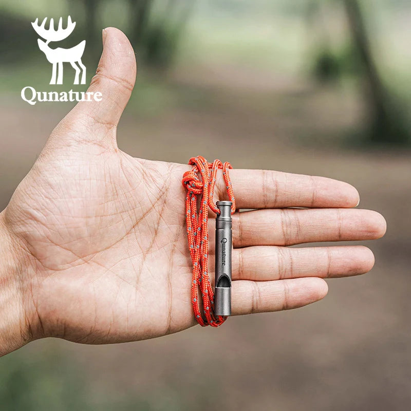 Titanium Survival Whistle – 120dB Emergency Signal for Road Trips, Hiking & Outdoor Safety