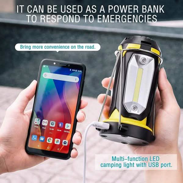 Rechargeable LED Work Light – 1,000 Lumens for Roadside Repairs, Camping & Family Emergencies
