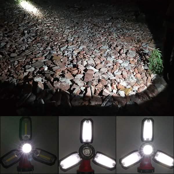 Rechargeable LED Work Light – 1,000 Lumens for Roadside Repairs, Camping & Family Emergencies